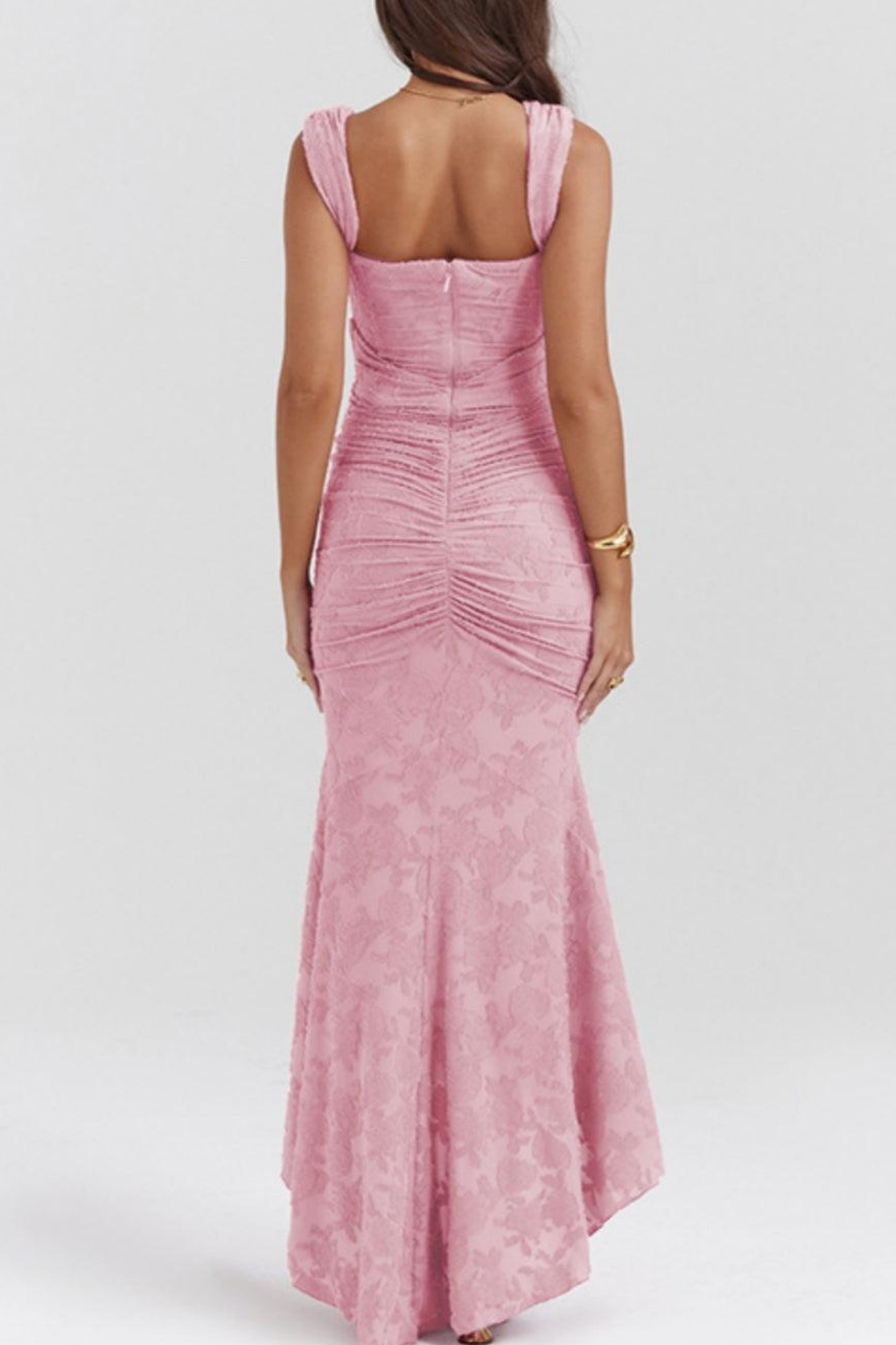 Women's floral maxi dress with bell sleeves