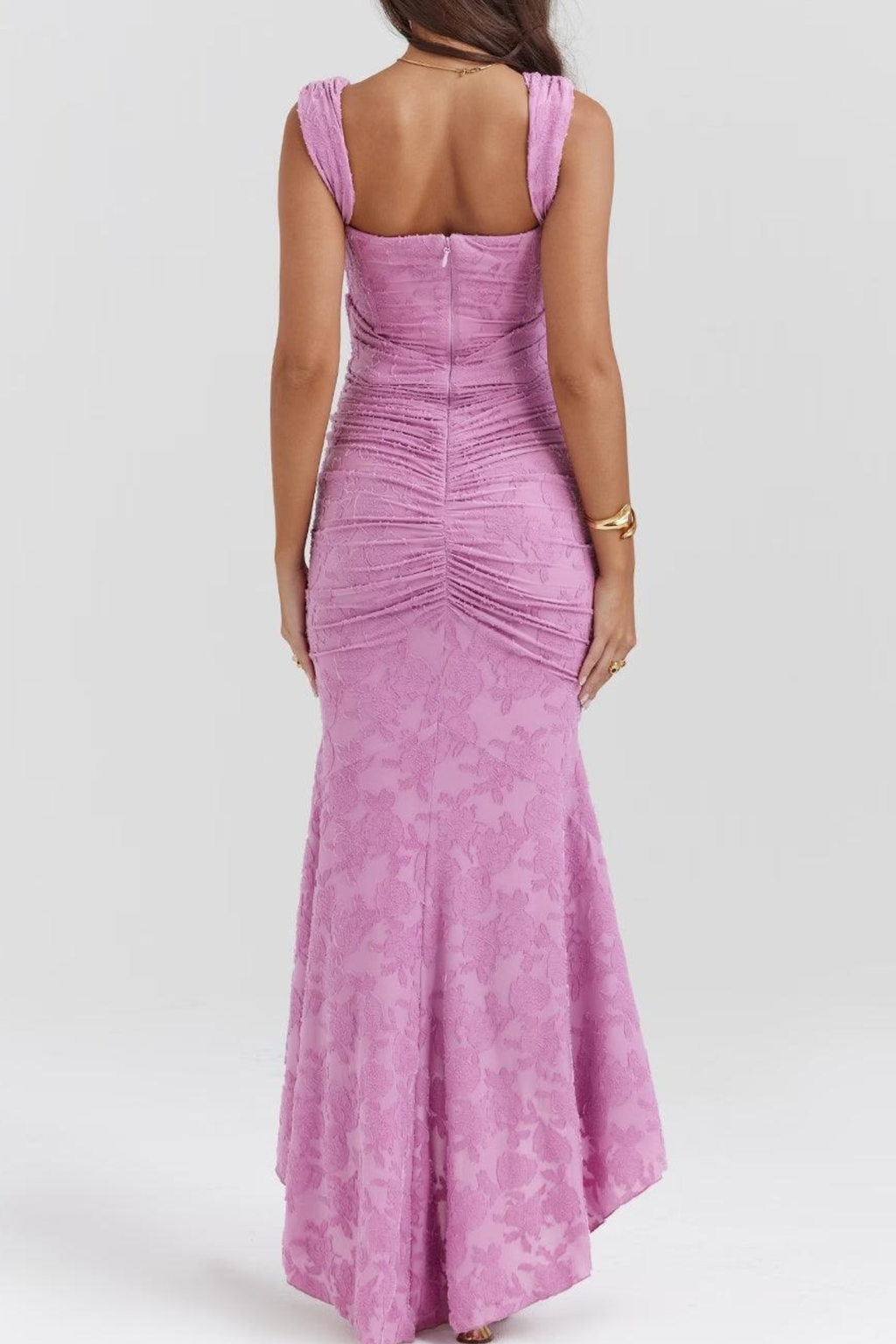 Women's floral maxi dress with bell sleeves