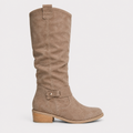 Women's knee-high boots with low heel