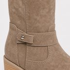 Bottes femme hauteur genou à talon bas