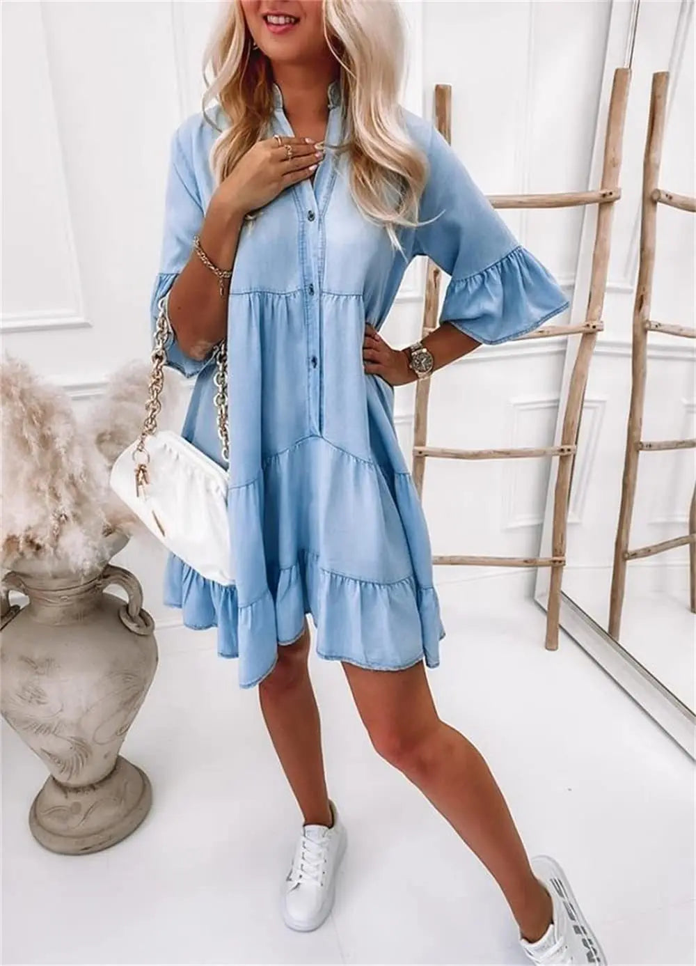 Women's loose-fit denim dress