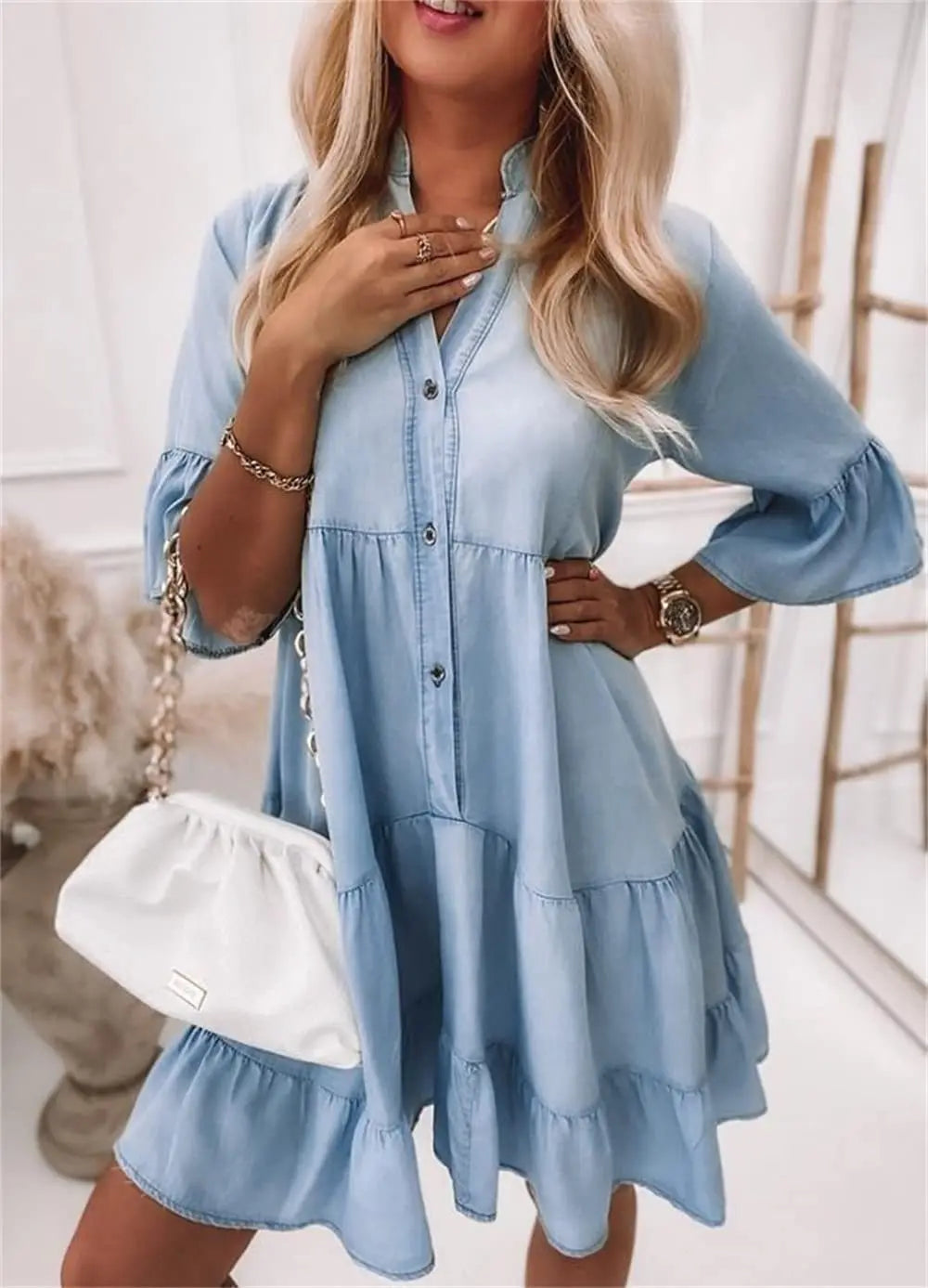 Women's loose-fit denim dress