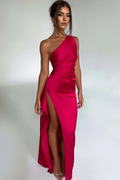 Women's one-shoulder asymmetric dress
