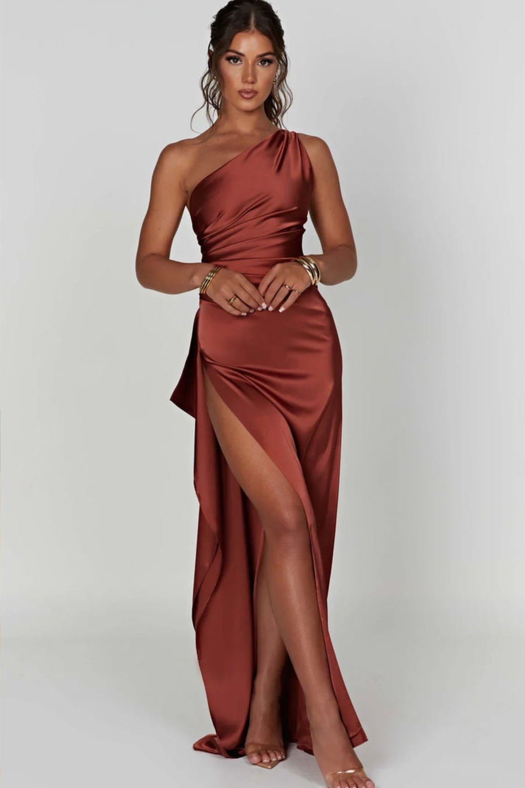 Women's one-shoulder asymmetric dress