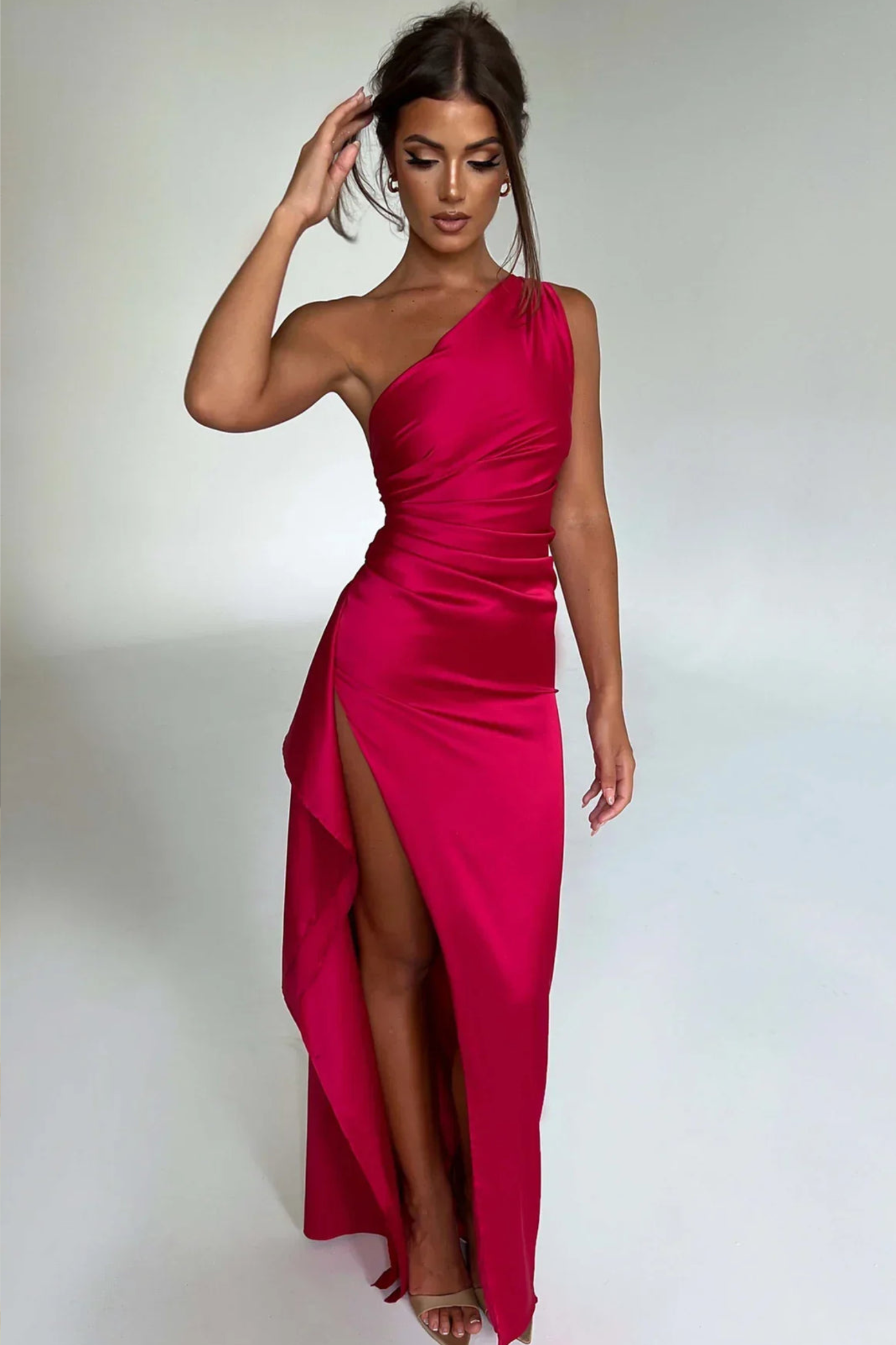 Women's one-shoulder asymmetric dress