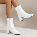 Women's pointed-toe ankle boots with block heel