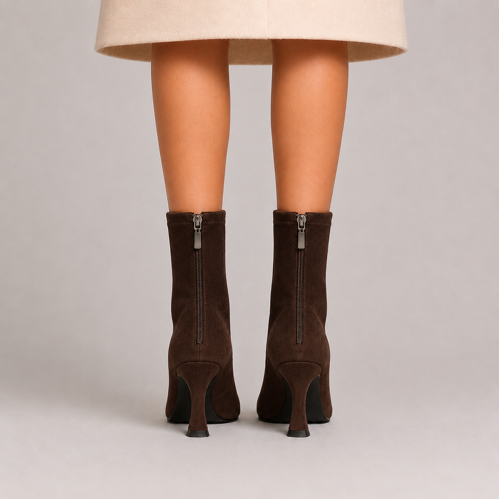 Women's pointed-toe sock ankle boots