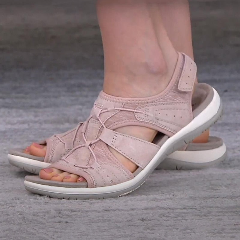 Women's sandals with padded insole and open toe
