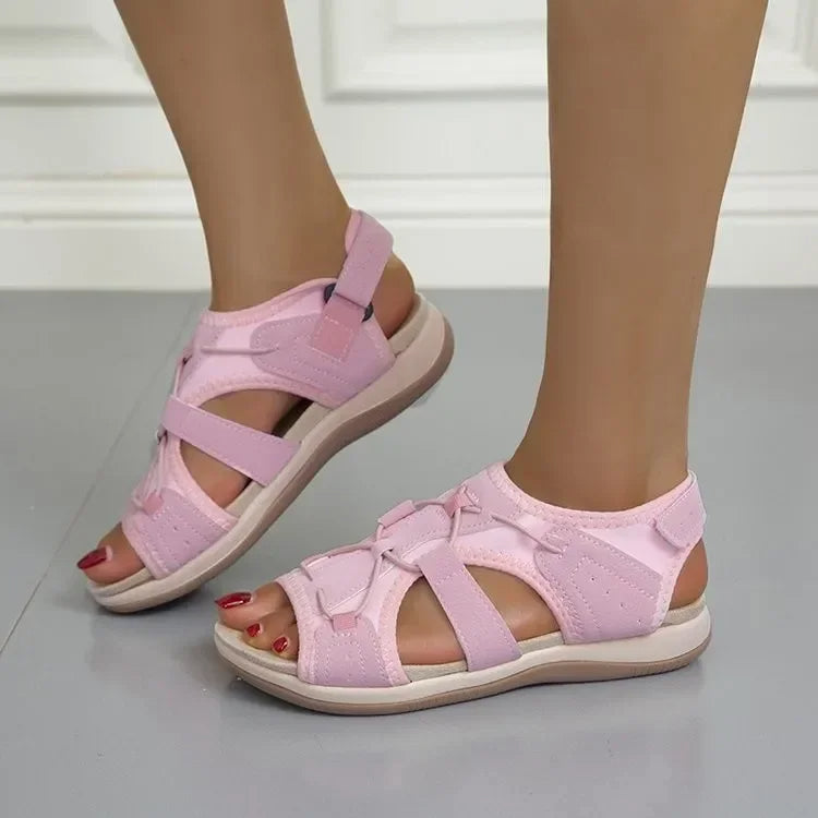 Women's sandals with padded insole and open toe