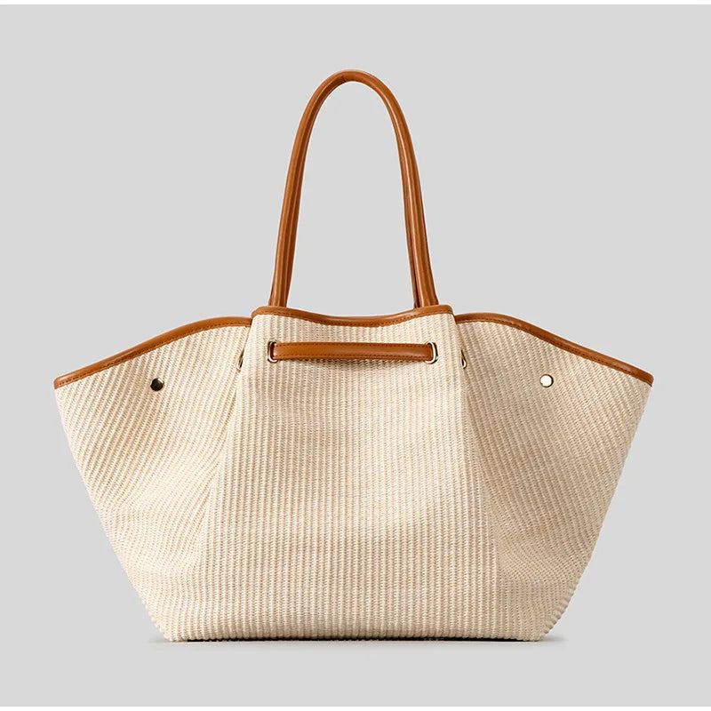Women's tote bag with top handles and zip closure