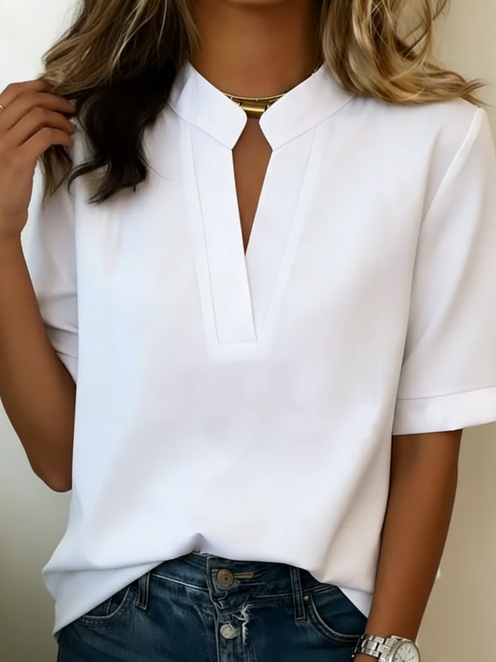 Women's V-neck blouse