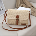 Women's woven crossbody bag with adjustable strap