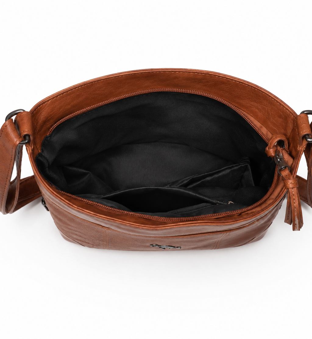 Women’s Crossbody Shoulder Bag with Front Pocket Detail