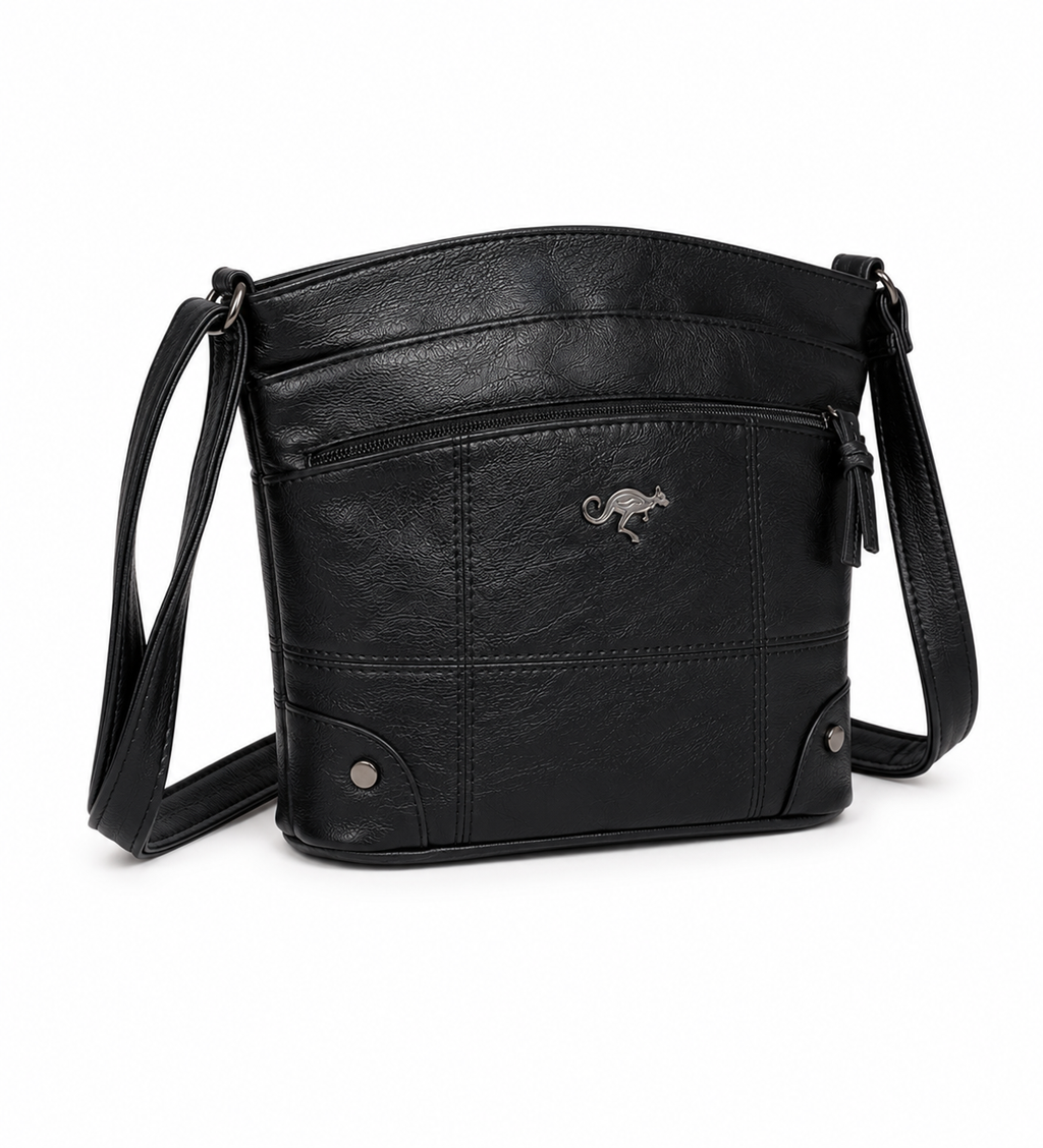 Women’s Crossbody Shoulder Bag with Front Pocket Detail