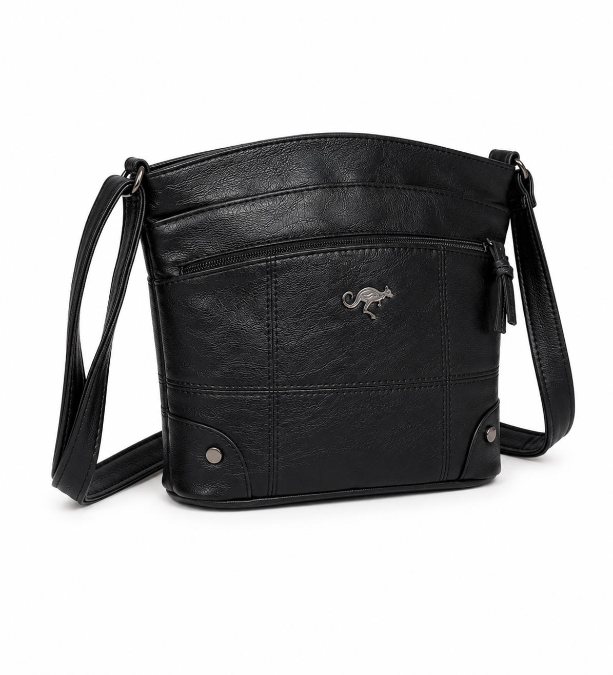 Women’s Crossbody Shoulder Bag with Front Pocket Detail