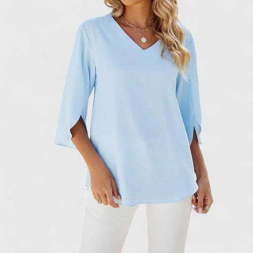 Blouse Femme Col V À Volants