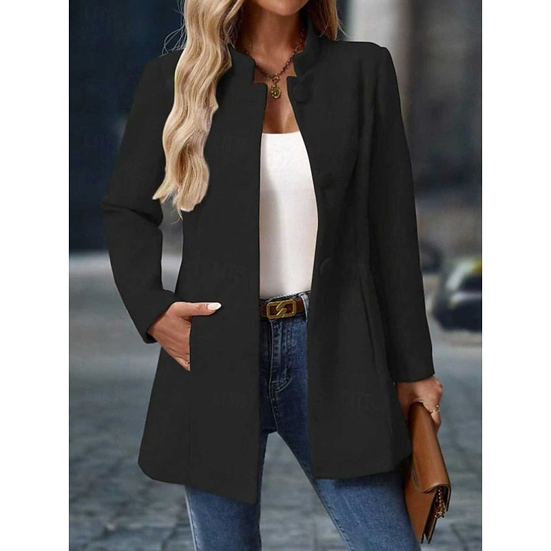 Veste Cintrée Femme À Col Montant