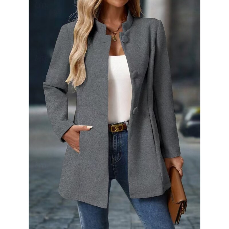 Veste Cintrée Femme À Col Montant